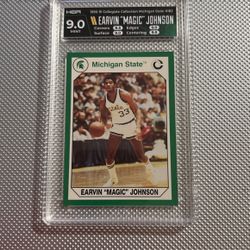 1990-91 Collegiate Collection Michigan State Earvin Magic Johnson HGA9.0