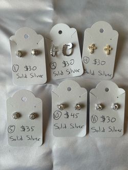Silver earrings