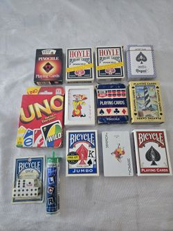 Card & Game Bundle – UNO + Bicycle + Hoyle Pinochle + Dice + Sealed Regal Deck (Lot)