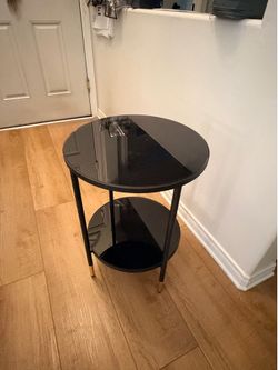 Glass table plus decoration
