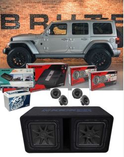 JEEP WRANGLER POWERFUL BASS AND VOICE PACKAGE KICKER AUDIO INSTALLED