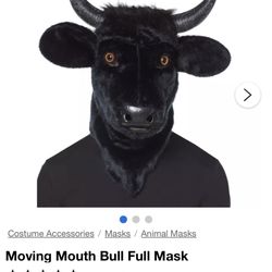 Halloween Moving Mouth Bull Mask 