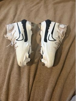 Nike Alpha Huarache NXT White/Black Metal Baseball Cleats DJ6517- 101 Men's Size 8.5 + Nike Cleat Bag (worn 3x)