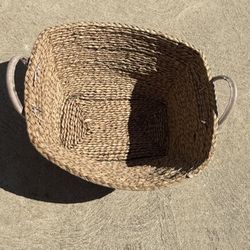 Woven Basket With Handles