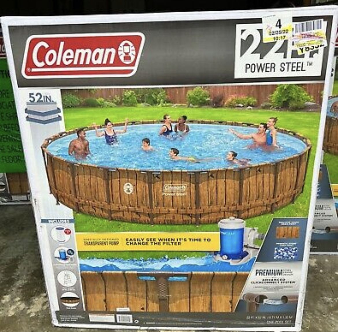 Coleman Power Steel Swimming Pool Set 22 ft x 52 in BRAND NEW IN ORIGINAL BOX