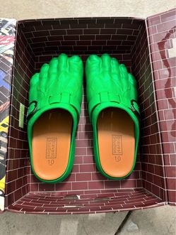 Green Hulk Foot Clogs Bravest Studios