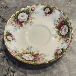 Royal Albert Celebration Bone China Saucer Only Roses Pink England 1969 Vintage