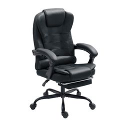 Ergonomic Big & Tall Executive Office Chair – Reclining Swivel with Footrest