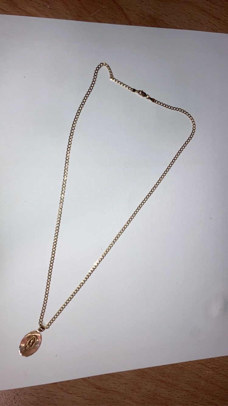 14k Gold Rosa De Guadalupe Necklace