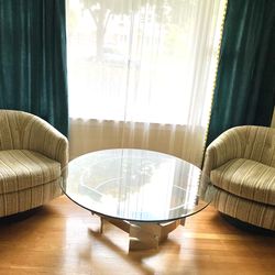 Paul Mayen Glass &Chrome Geometric Coffee Table