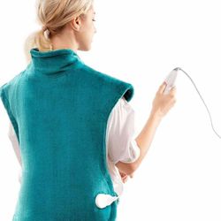 Large Heating Pad for Back and Shoulder, 24inx33in Heat Wrap with Fast-Heating and 4 Heat Settings, Auto Shut Off Available - Green
