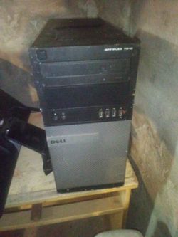 Dell Computer Tower with HP Monitor And Power Supply