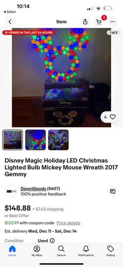 Mickey Mouse Christmas Wreath