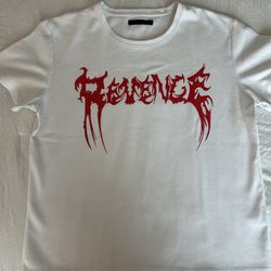 Revenge Puff Print white t shirt size M
