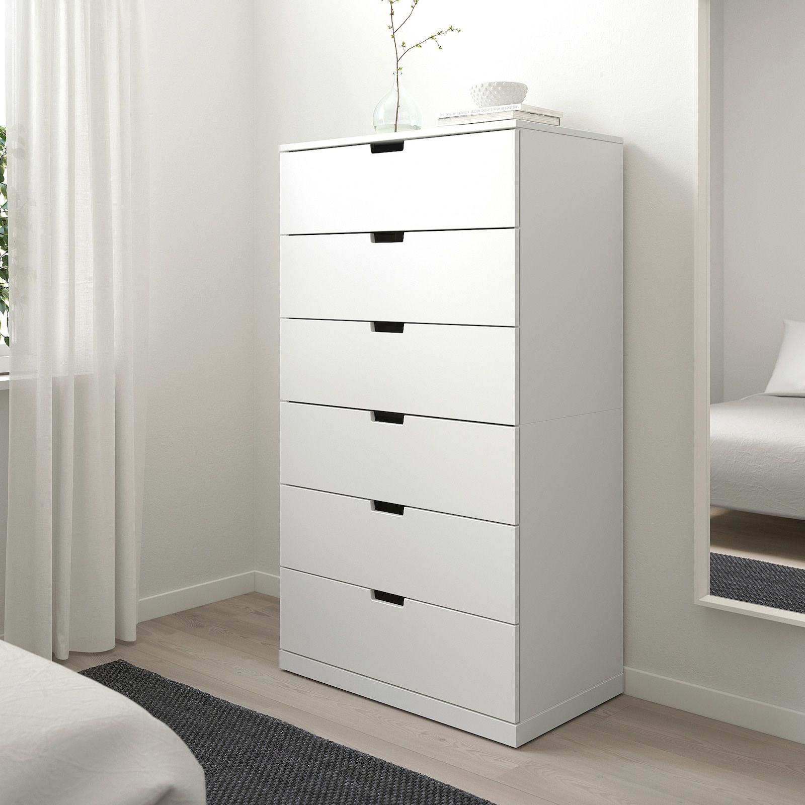 IKEA white 6-drawer dresser
