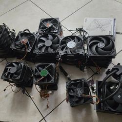 Lot Of Pc Case Fans And Cpu Coolers *read*