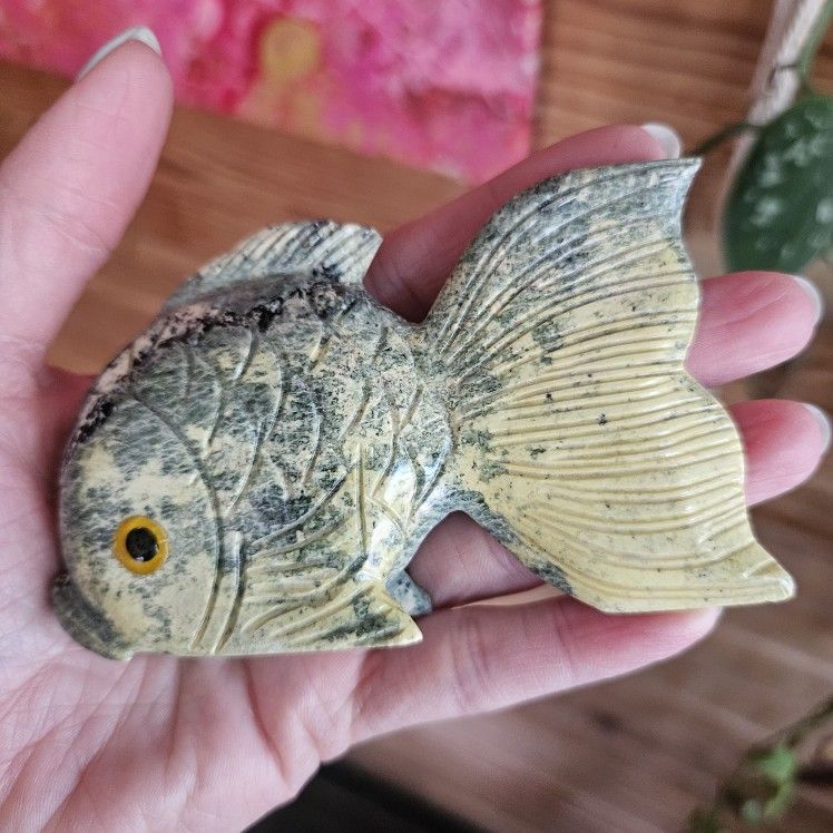 Carved Stone Fish