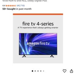 Amazon fire TV 50” with soundbar