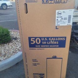 Rheem 50 Gallon Gas Brand New In Box  Water Heater