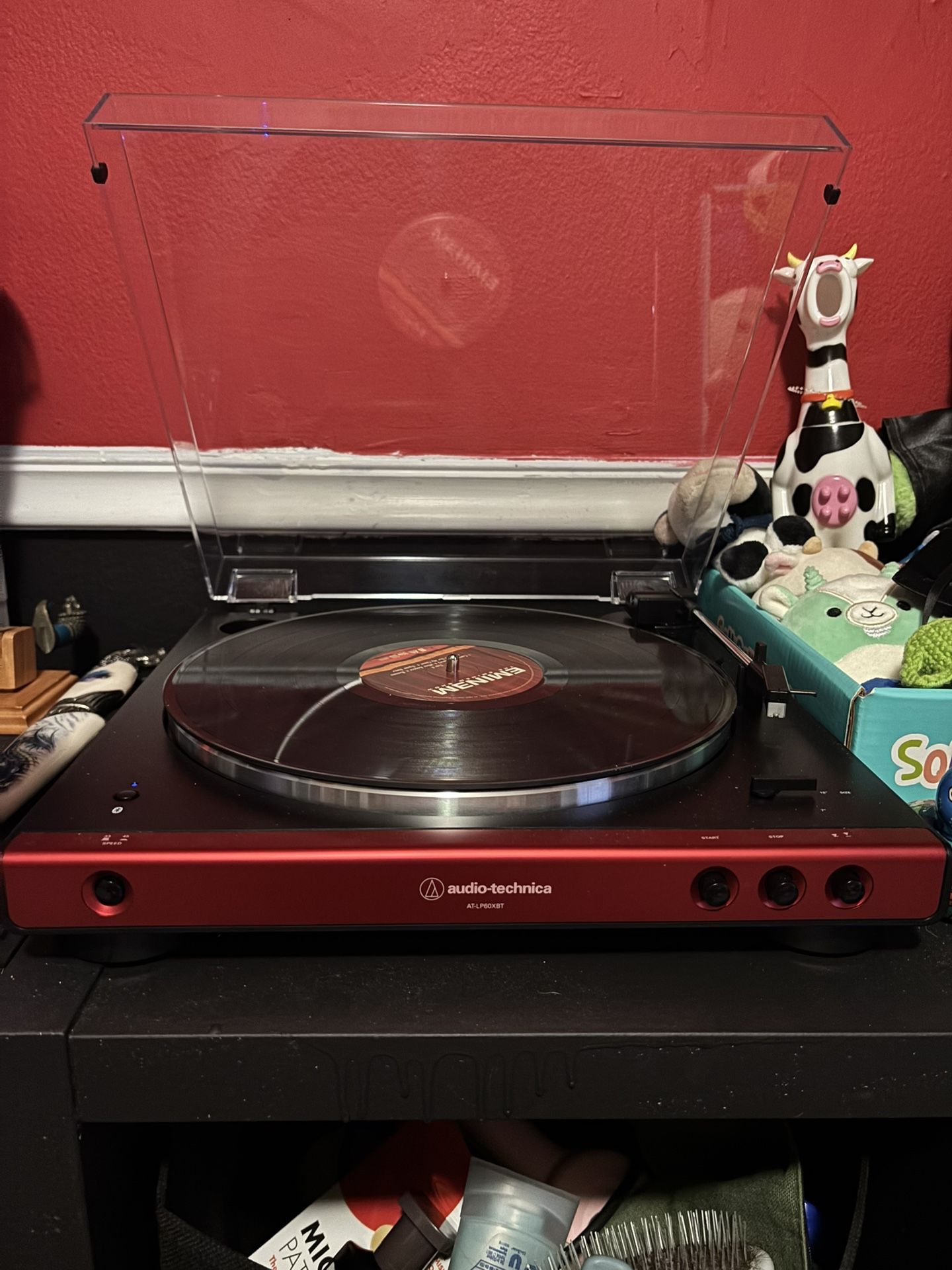 Audio Technia Red Vinyl Player