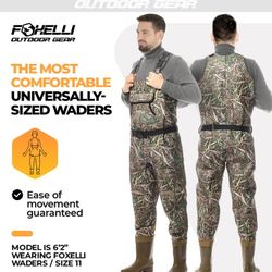 NEW Hunting Fishing BASSDASH Neoprene Boot Foot Reeds Camo Wader Men Size-7