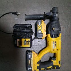 Dewalt Rotary Hammer , 2 Battteries , And Charger 