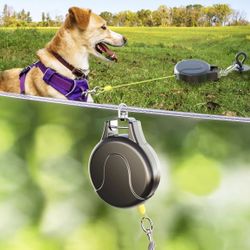 30ft Dog Tie Out Cable and Retractable Dog Leash