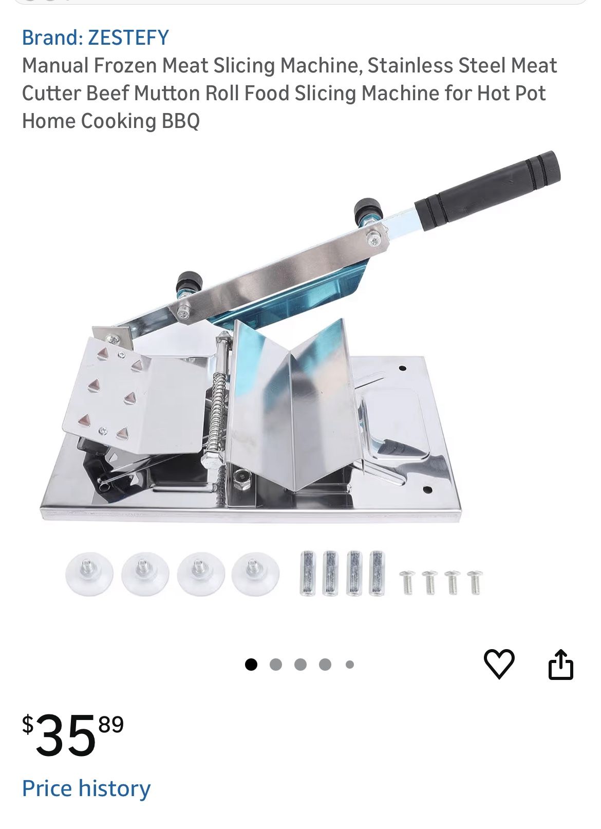 Stainless steel meat slicer