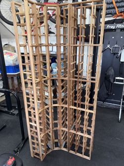 Curved Corner 7 Column Wine Rack Storage 140 bottles max