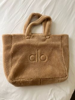 ALO Yoga Large tote Camel Brown Foxy Sherpa Teddy Tote Bag