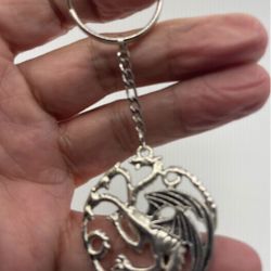Dragon Silver Color Keychain 