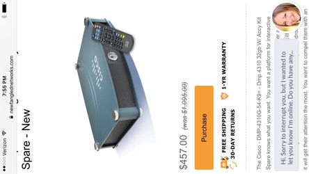 Cisco DMP Interactive advertising unit/ Rolling white board /rolling desk and chair