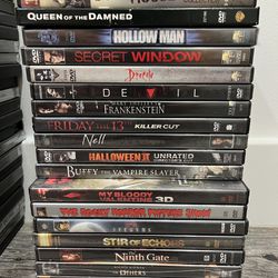 Set Of 19 Thriller / Horror Movies In DVD Format