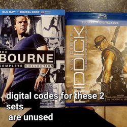 The Bourne & Riddick Collection (Blu-Rays & Digital Codes)