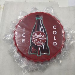 Fallout Nuka Cola Soda Bottle Cap Metal Sign 