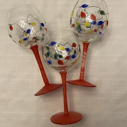 Christmas Wine Glasses 