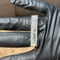 925 Silver 2 Finger San Judas Ring With Diamond Cut