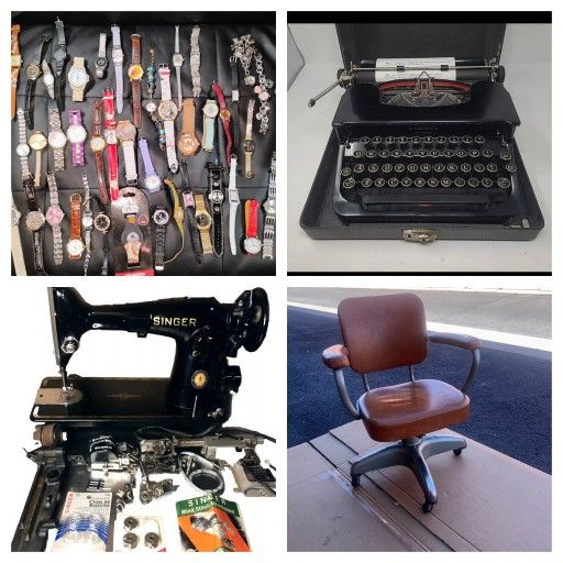 Moving Sale! Antiques, Vintage Collectibles, Watches, Singer Sewing Machine, Records, Furniture And More
