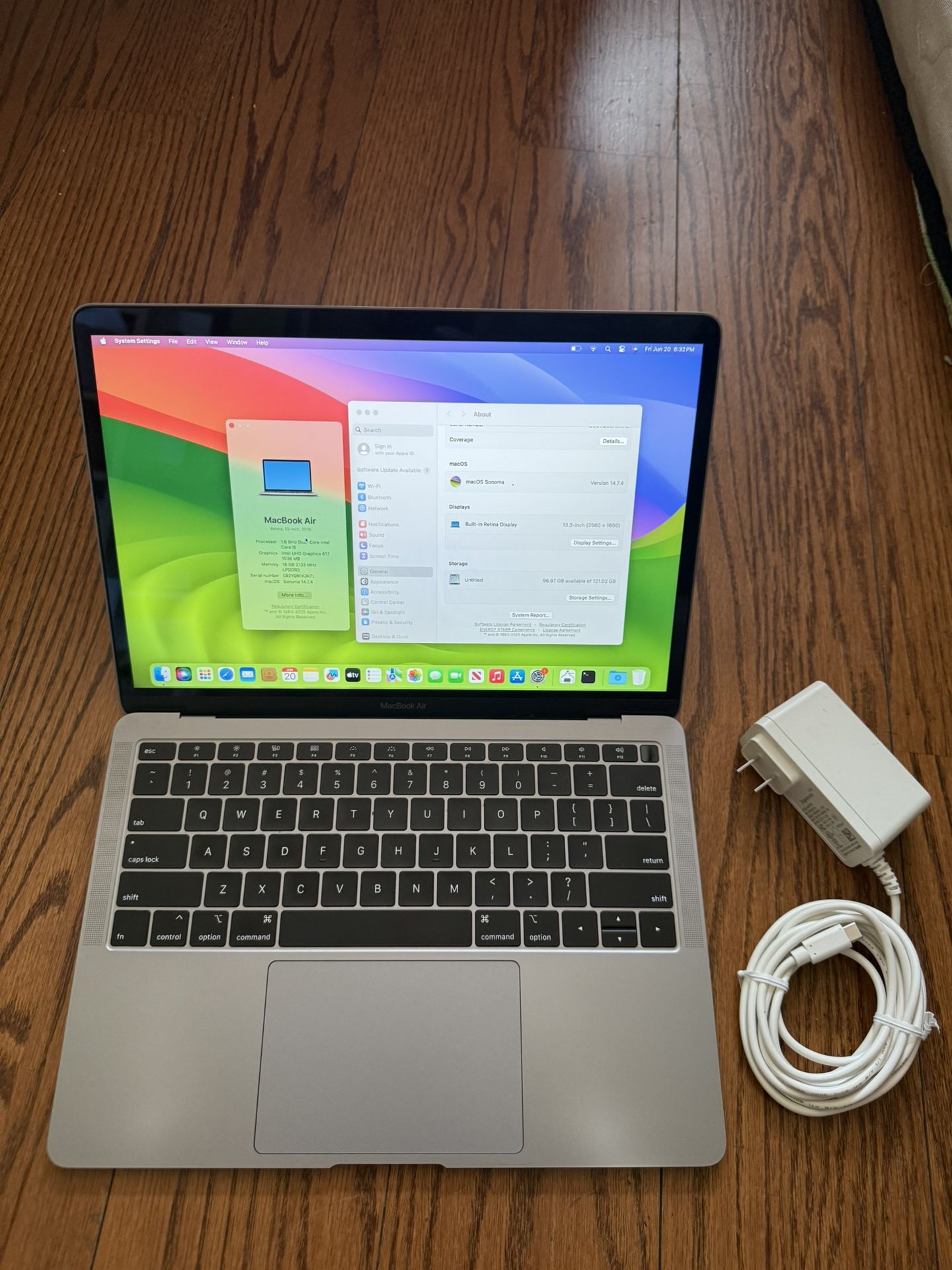 MacBook Air 13" 2018/16GB RAM/128G SSD/Grade B /Fully Functional