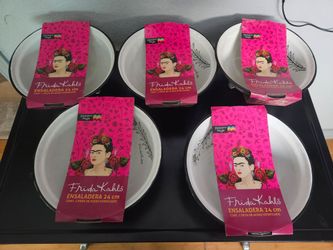Frida Kahlo Speckled Enameleare Peacock Design  NIB