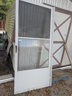 Screen glass door