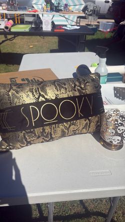 Spooky pillow and candle holder BBW