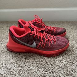 Nike KD 8 Low Men's  Shoes Sneakers Sz 12 2015 Crimson Orange Red