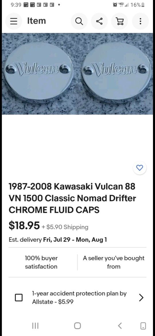 Kawasaki Vulcan Crome Covers