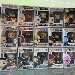 Variety of Funko Pops