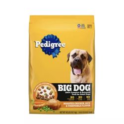 Pedigree Complete Nutrition Large Breed Adult Dry Dog Food - Chicken, Rice & Vegetables, 40LB Bag