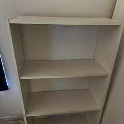 40” White Bookcase