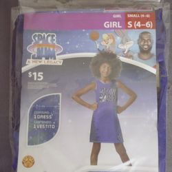 Brand New Girl's Space Jam Goon Squad Dress Halloween Costume Size S 4-6