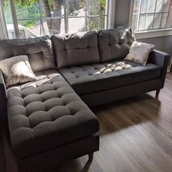 New Gray Sectional Couch Only $50 Down Payment