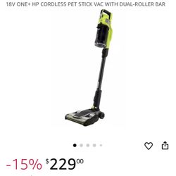 18V ONE+ HP CORDLESS PET STICK VAC WITH DUAL-ROLLER BAR